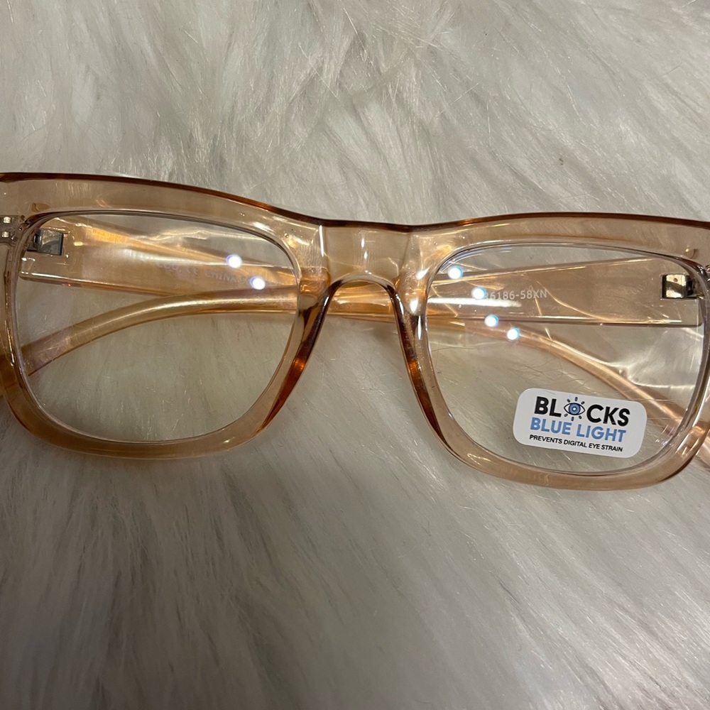 🛍️Transparent Brown Square Glasses🛍️